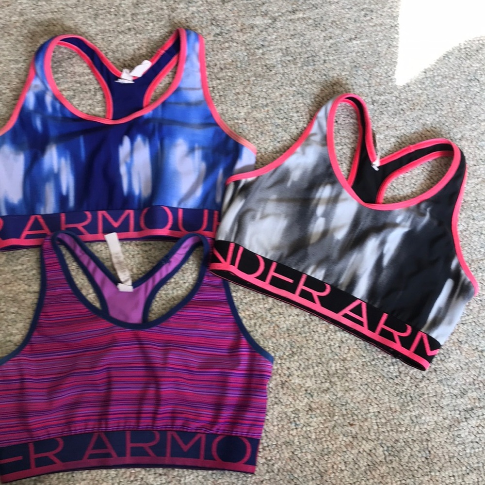 3 Under Armour sports bras